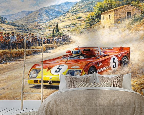 Voorbeeld van het werk in een kamer