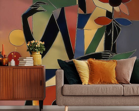 Voorbeeld van het werk in een kamer