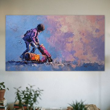 Broken Toy of Emotion – Bleeding Color Abstract Acrylic Art by Aden Pink Studio