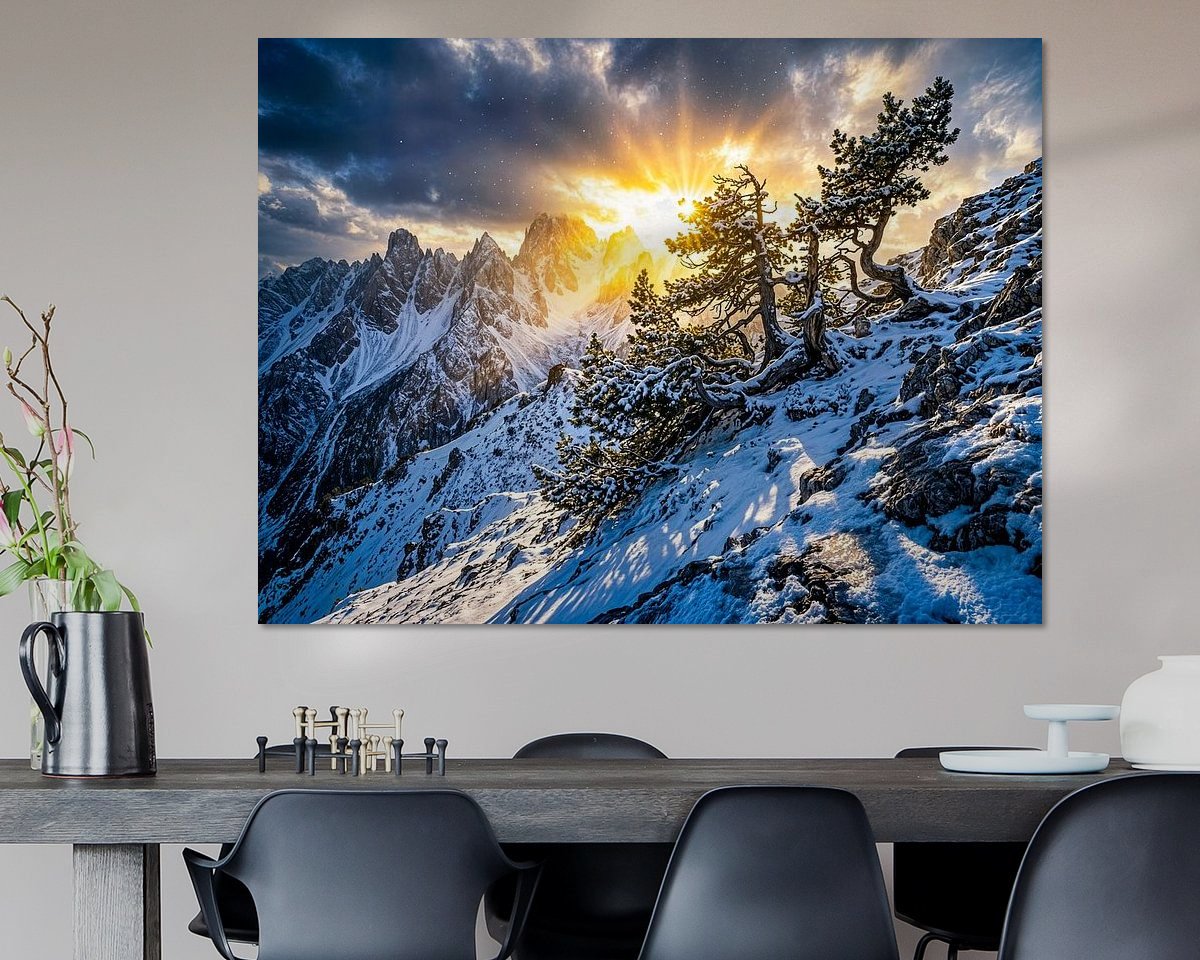Voorbeeld van het werk in een kamer