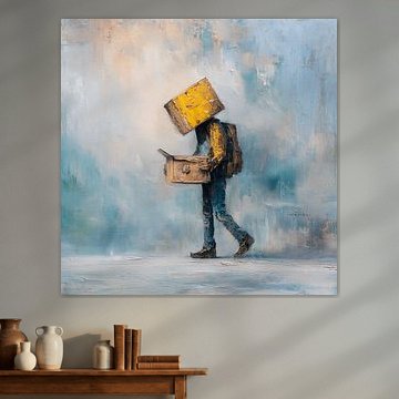 Broken Toy Dreamscape Emotional Acrylic Texture Art Concept by Aden Pink Studio