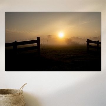 Lever de soleil brumeux sur Lianne Weijs