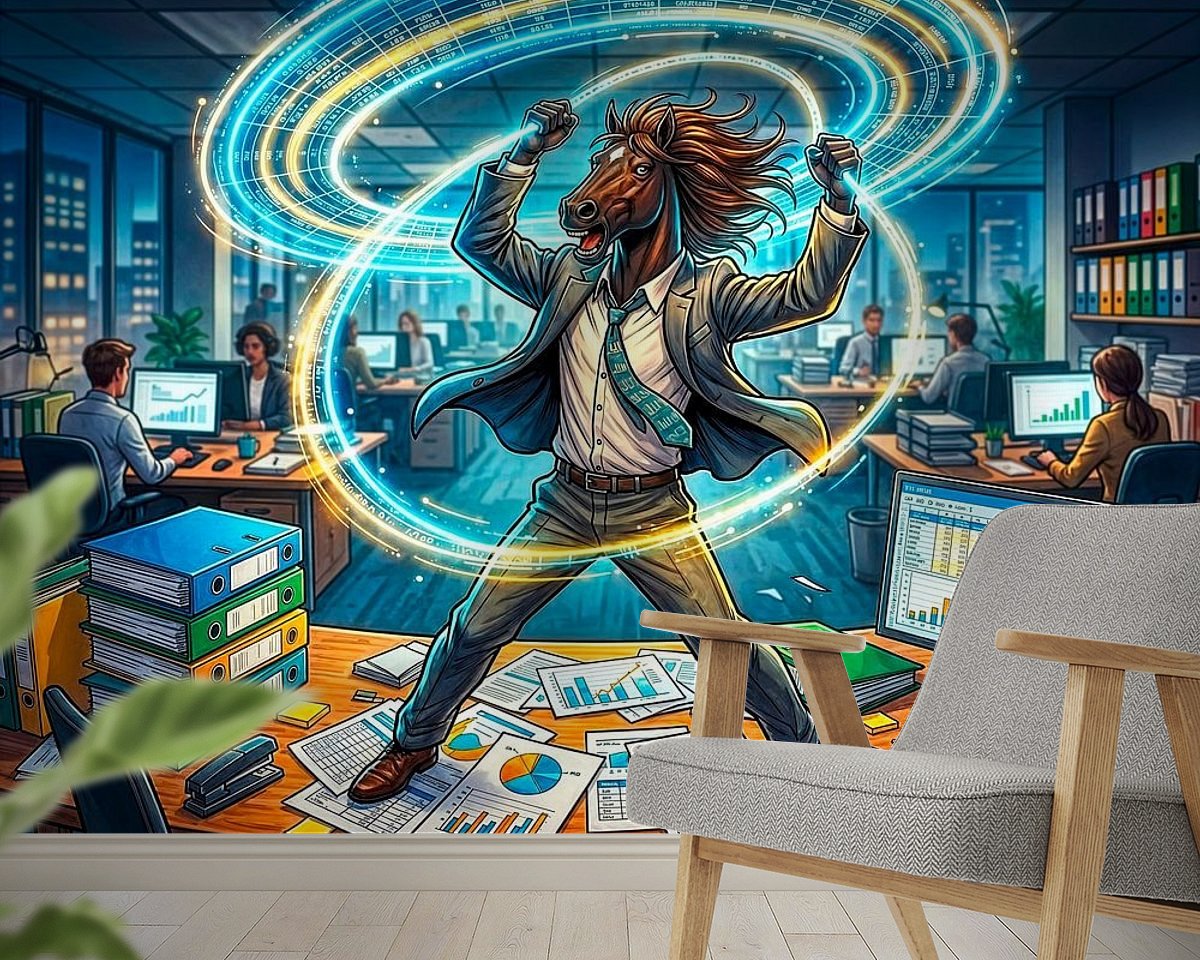 Voorbeeld van het werk in een kamer