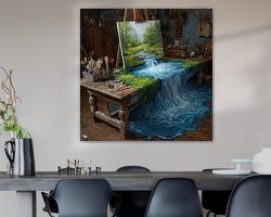 Voorbeeld van het werk in een kamer