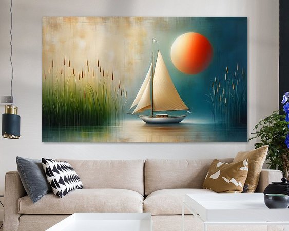 Voorbeeld van het werk in een kamer