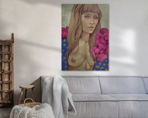 Voorbeeld van het werk in een kamer