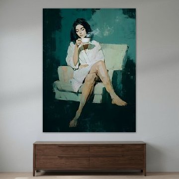 Frau mit Kaffee von IamHome Studio