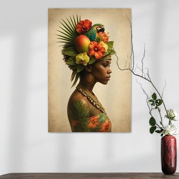 Tropical Queen – Exotisches Blumenporträt von Salt Theory