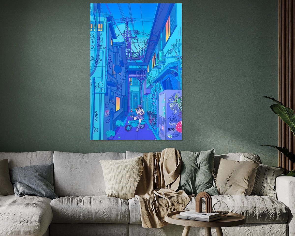 Voorbeeld van het werk in een kamer