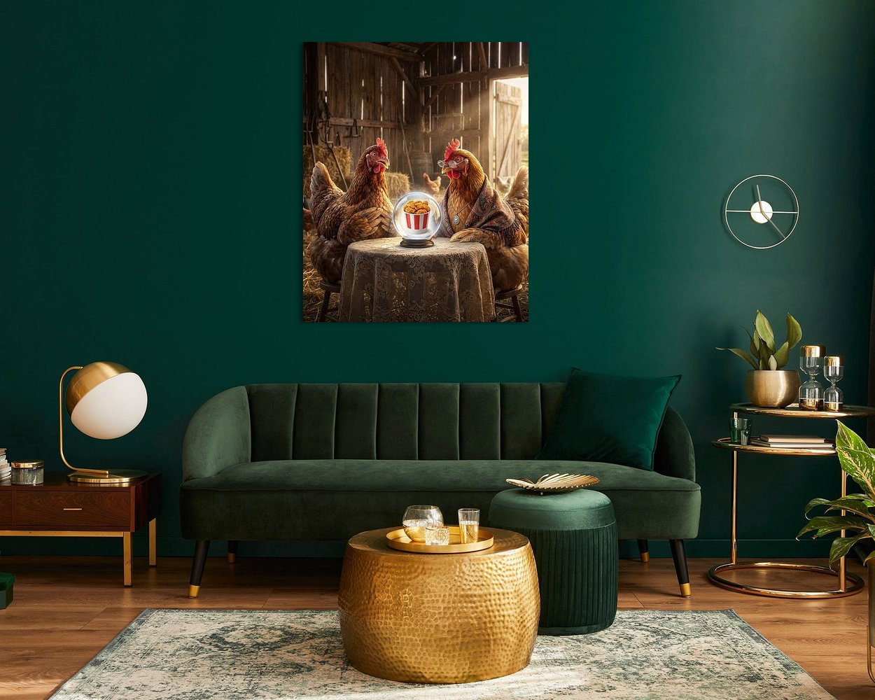 Voorbeeld van het werk in een kamer