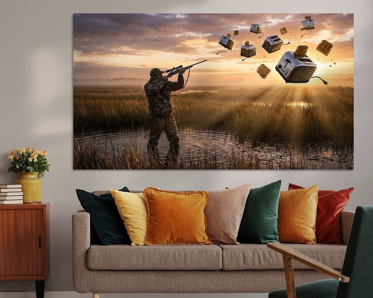 Voorbeeld van het werk in een kamer