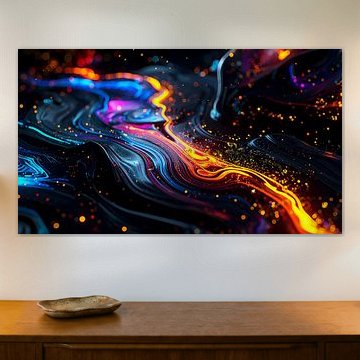 Nahaufnahme von Cyber-Elementen aus Dispersionsglas von Mustafa Kurnaz
