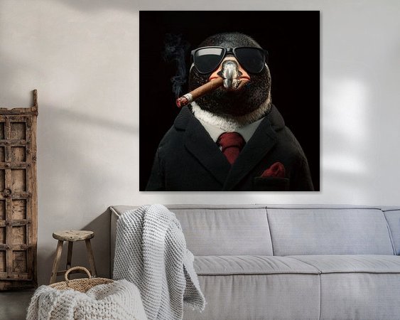 Voorbeeld van het werk in een kamer