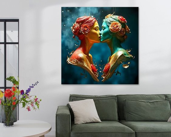 Voorbeeld van het werk in een kamer