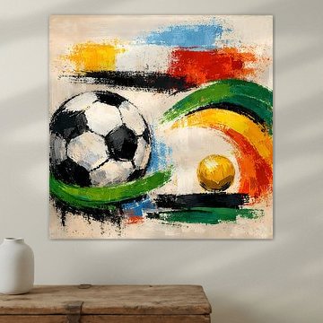 Abstrakte Fußballenergie in kräftigen Farben von ButterflyPix