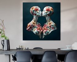 Voorbeeld van het werk in een kamer