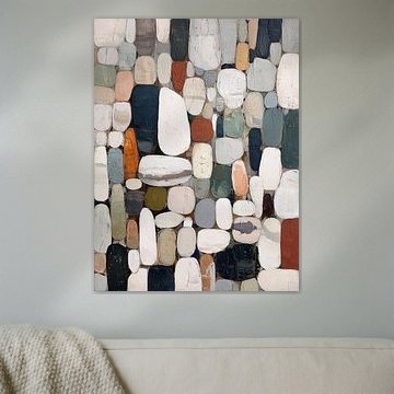 Abstract Beige Cobblestones by Modern Collection