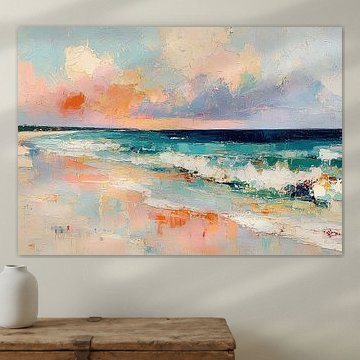 Abstrakte Küstenlandschaft im Sonnenuntergang von Niklas Maximilian