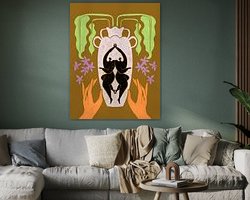 Voorbeeld van het werk in een kamer