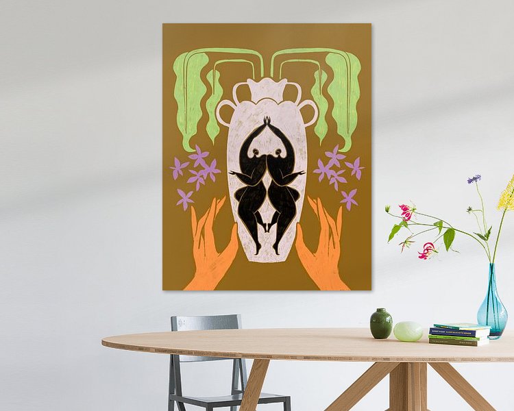 Voorbeeld van het werk in een kamer