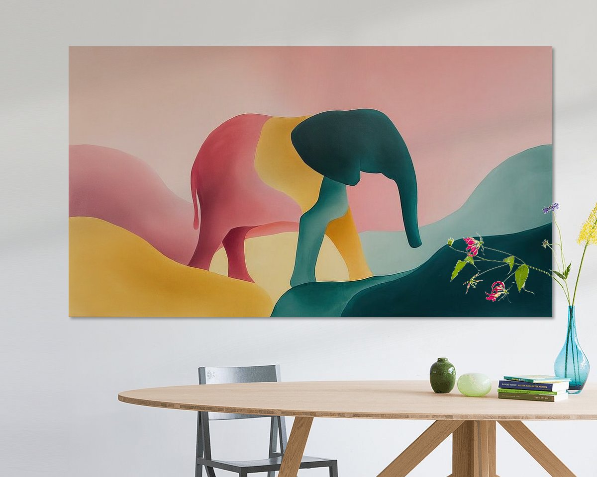 Voorbeeld van het werk in een kamer