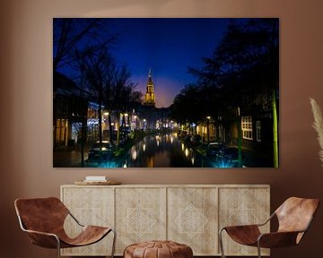 Oosteinde et Nieuwe Kerk dans Delft sur Ricardo Bouman