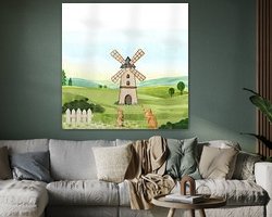 Example of the artwork in a room