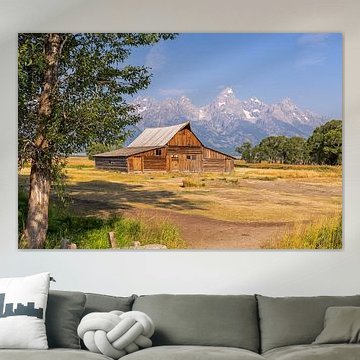 Die Scheune von Mormon Row im Grand-Teton-Nationalpark, Wyoming, USA von PhotoCluster