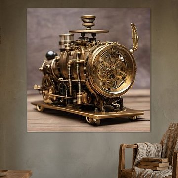 Une horloge steampunk sur la table sur Jens Sprengel