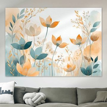 Bloemenillustratie in aquarel van hisam colours