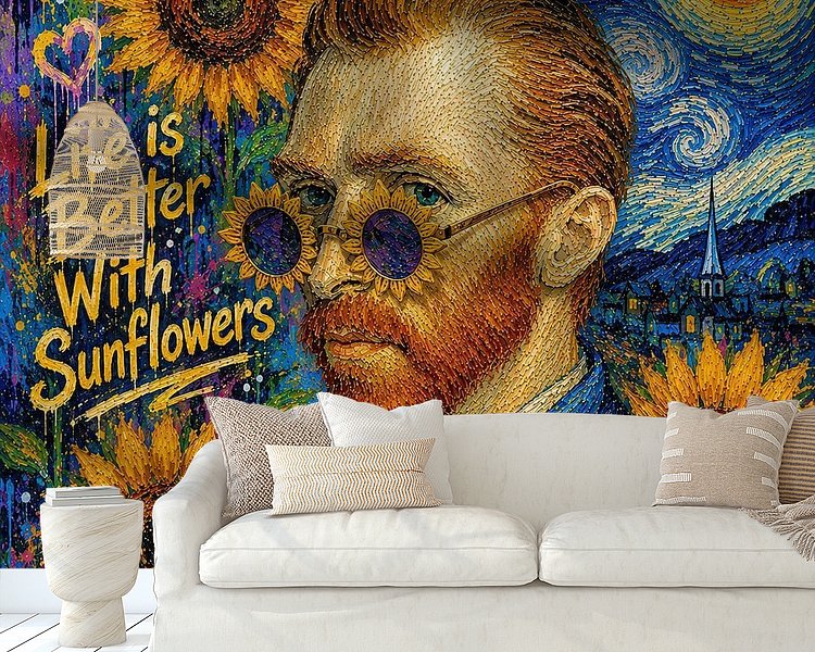 Voorbeeld van het werk in een kamer