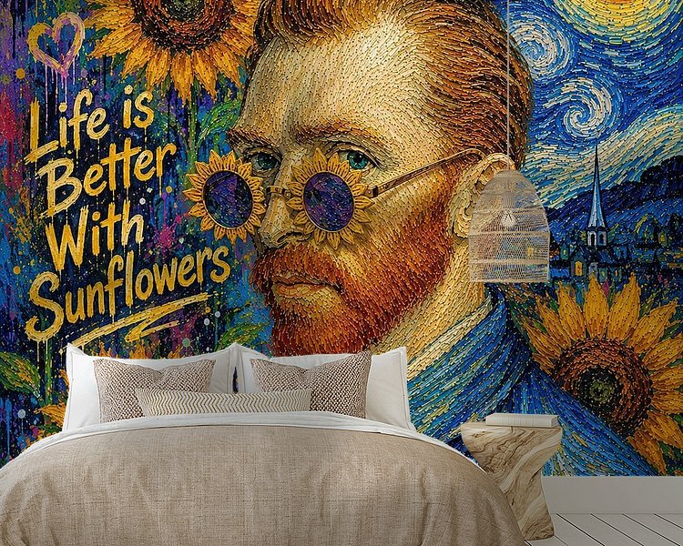 Voorbeeld van het werk in een kamer