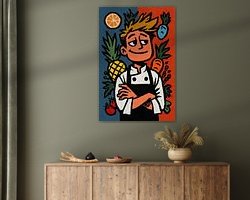 Voorbeeld van het werk in een kamer