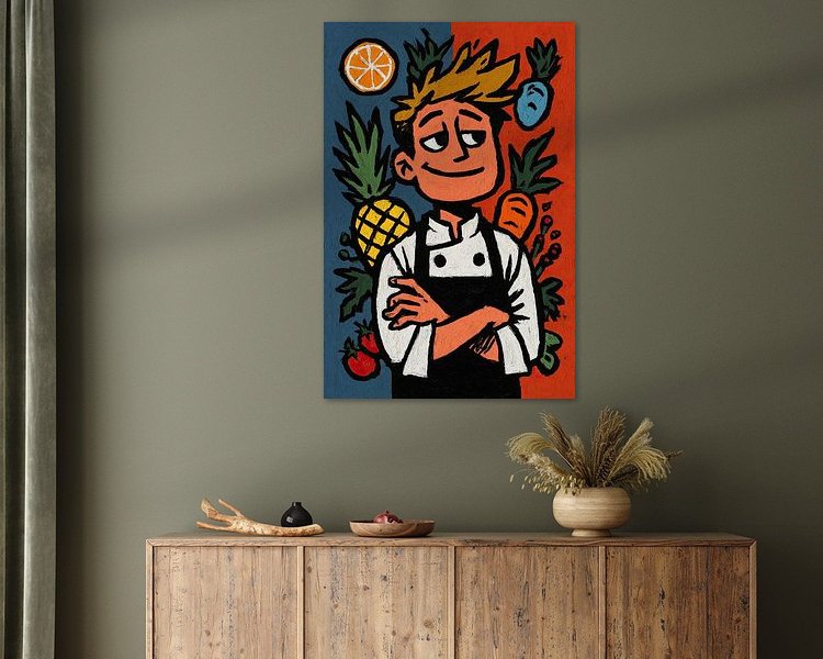 Voorbeeld van het werk in een kamer