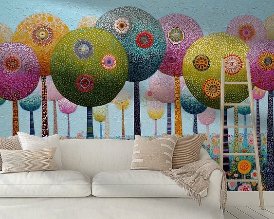 Voorbeeld van het werk in een kamer