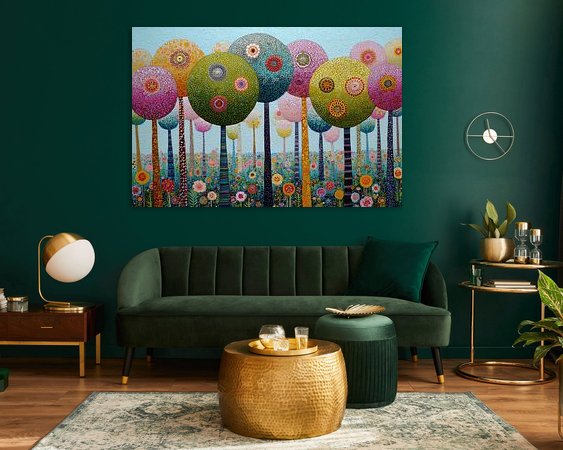 Voorbeeld van het werk in een kamer