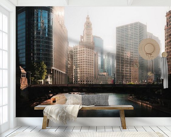 Voorbeeld van het werk in een kamer