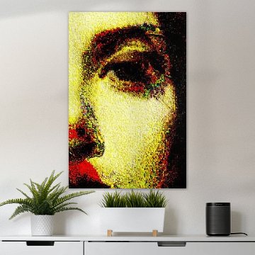 HANANAI – Fragmentiertes Neonporträt – Abstrakte Wandkunst von Mavro Orbino