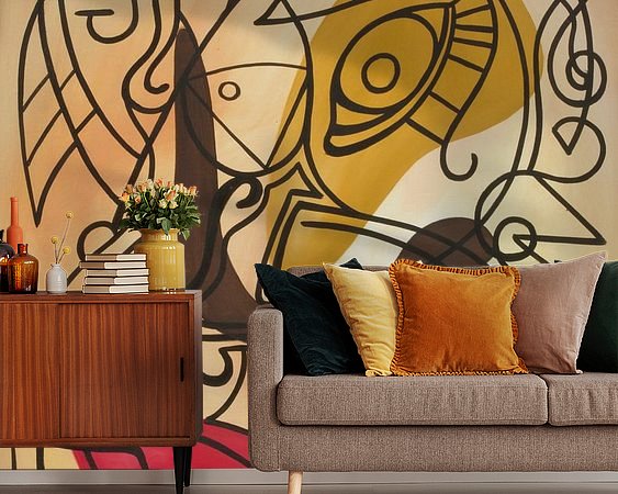 Voorbeeld van het werk in een kamer