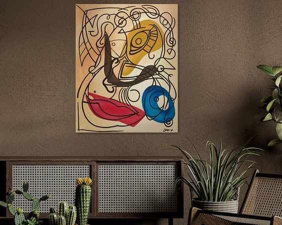 Voorbeeld van het werk in een kamer