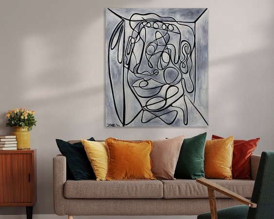 Voorbeeld van het werk in een kamer