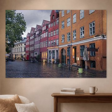 Der wunderschöne Grabrodretorv-Platz in Kopenhagen zur blauen Stunde, Dänemark von PhotoCluster