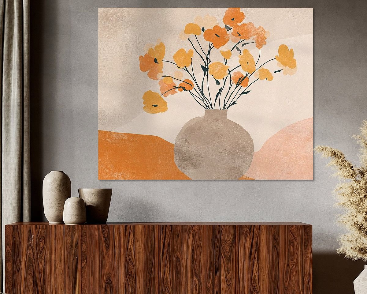 Voorbeeld van het werk in een kamer