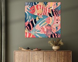 Voorbeeld van het werk in een kamer
