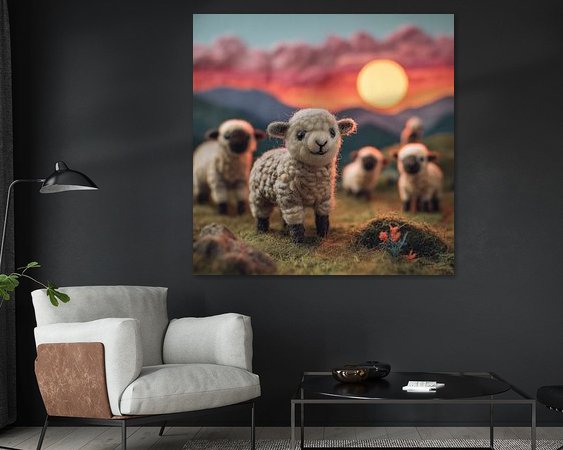 Voorbeeld van het werk in een kamer