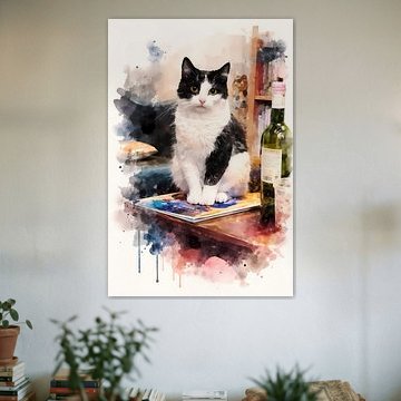 Katze auf einem Buch