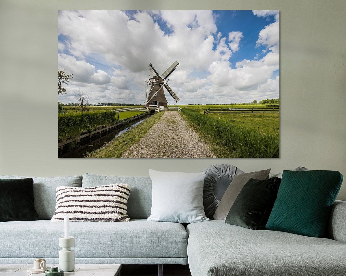 Voorbeeld van het werk in een kamer