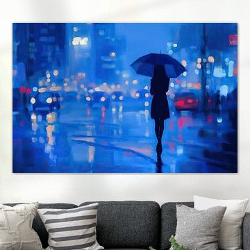 Damen-Regenschirm | Blue Rain Walk