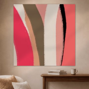 Farbenfrohe abstrakte Kunst im Retro-Stil der 70er Jahre von Dina Dankers