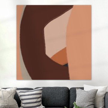 Nostalgische, vom Retro-Stil inspirierte abstrakte Minimal-Kunst I von Abstrakte minimalistische Kunst